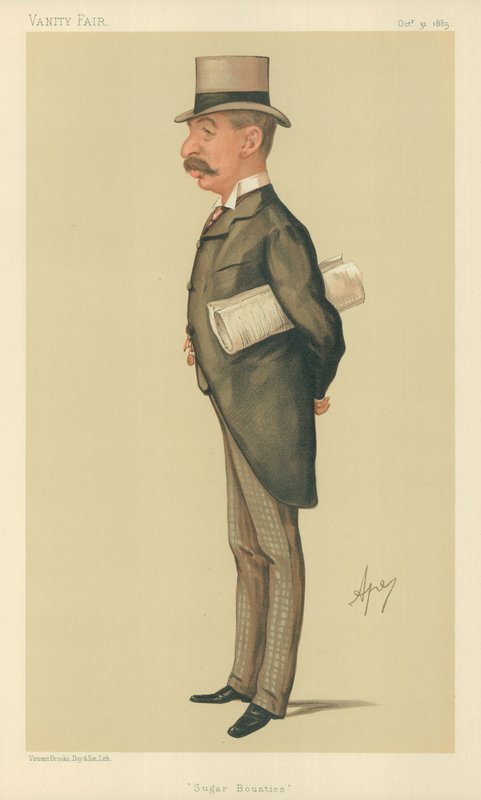 Mr Charles Thomson Ritchie, Sugar bounties, 1885. október 31., Vanity Fair rajzfilm alkotó: Carlo Pellegrini