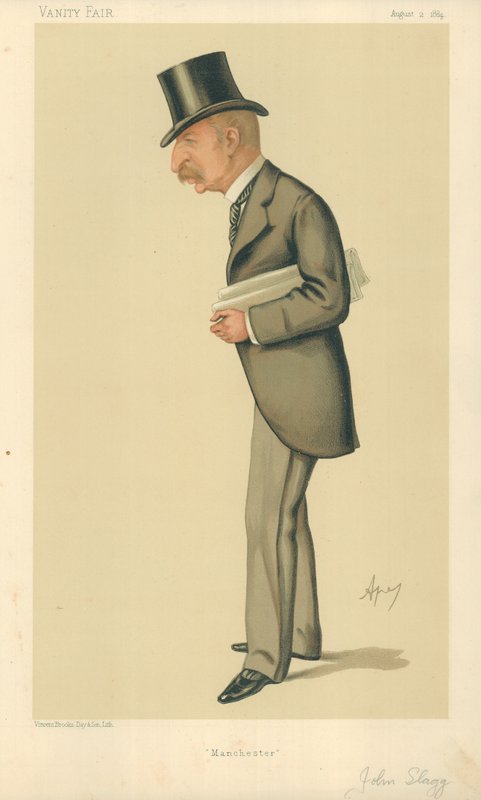 John Slagg képviselő, Manchester, 1884. augusztus 2., Vanity Fair rajzfilm alkotó: Carlo Pellegrini