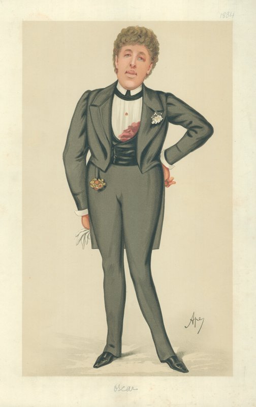 Mr Oscar Wilde, Oscar, 1884. május 24., Vanity Fair rajzfilm alkotó: Carlo Pellegrini