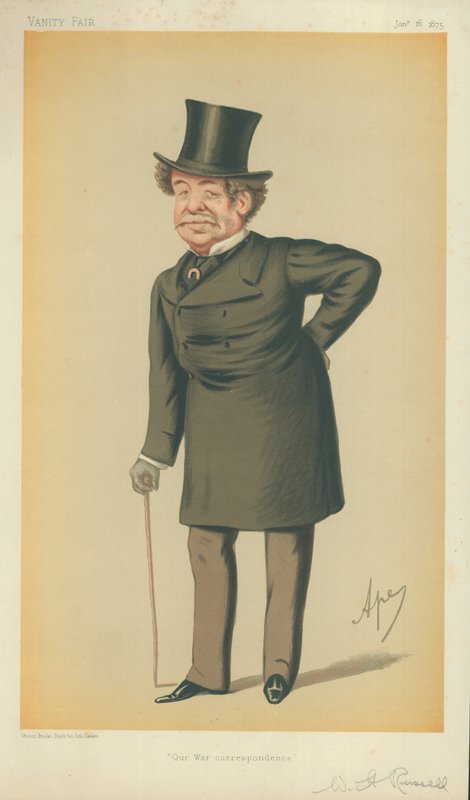 William Howard Russell úr, háborús levelezésünk, 1875. január 16., Vanity Fair karikatúra alkotó: Carlo Pellegrini