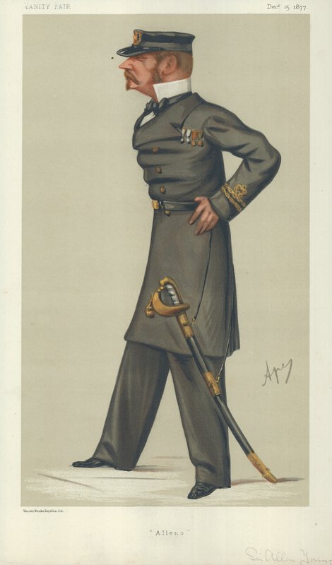 Sir Allen Young, Alleno, 1877. december 15., Vanity Fair karikatúra alkotó: Carlo Pellegrini