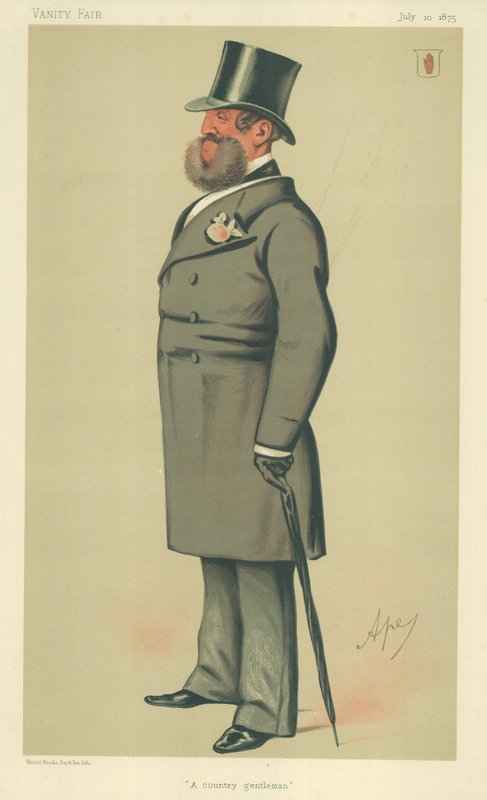 Sir Henry Josias Stracey, Egy vidéki úriember, 1875. július 10., Vanity Fair rajzfilm alkotó: Carlo Pellegrini