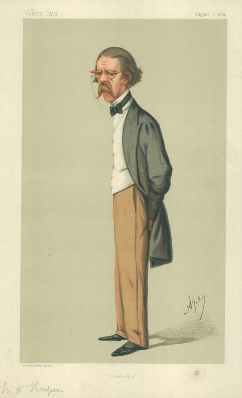 Sir Henry Thompson, Hamvasztás 1874. augusztus 1., Vanity Fair rajzfilm alkotó: Carlo Pellegrini