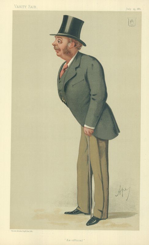 Sir Matthew Ridley, ex-tisztviselő, 1881. július 23., Vanity Fair karikatúra alkotó: Carlo Pellegrini