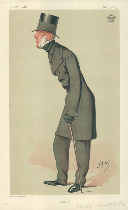 The Earl of Stradbroke, Suffolk, 1875. július 31., Vanity Fair rajzfilm alkotó: Carlo Pellegrini