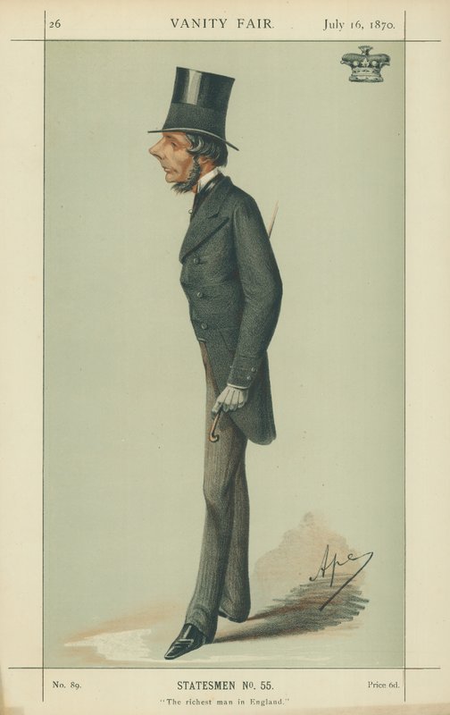 The Marquis of Westminster, Anglia leggazdagabb embere, 1870. július 16., Vanity Fair rajzfilm alkotó: Carlo Pellegrini