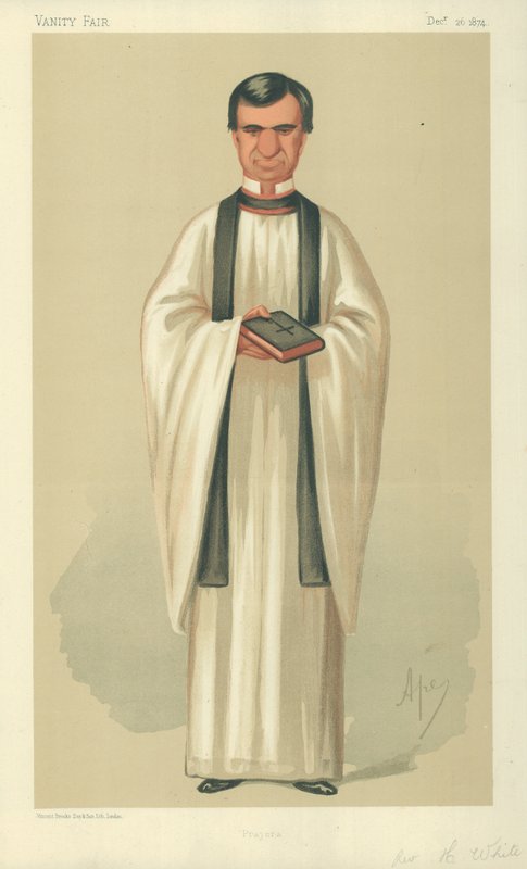 Henry White tiszteletes, Imák, 1874. december 26., Vanity Fair rajzfilm alkotó: Carlo Pellegrini