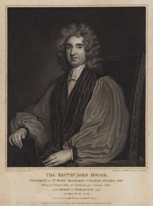 John Hough angol püspök és az oxfordi Magdalen College elnöke alkotó: Caroline Watson