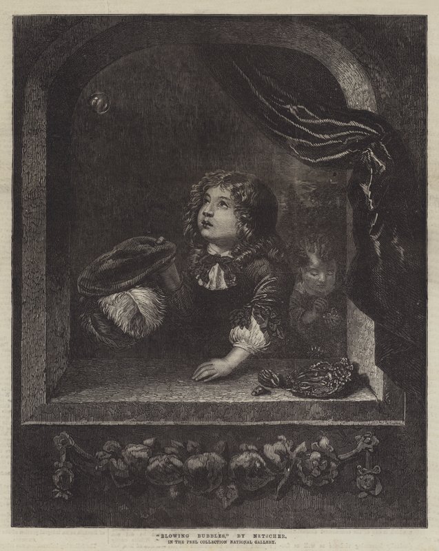 Buborékfújás alkotó: Caspar Netscher