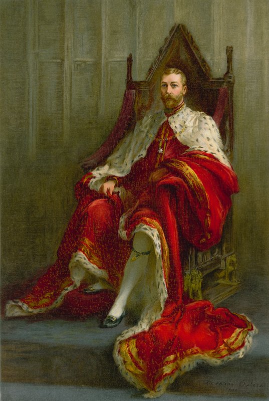 V. György király, koronázásának évében alkotó: Catherine Ouless