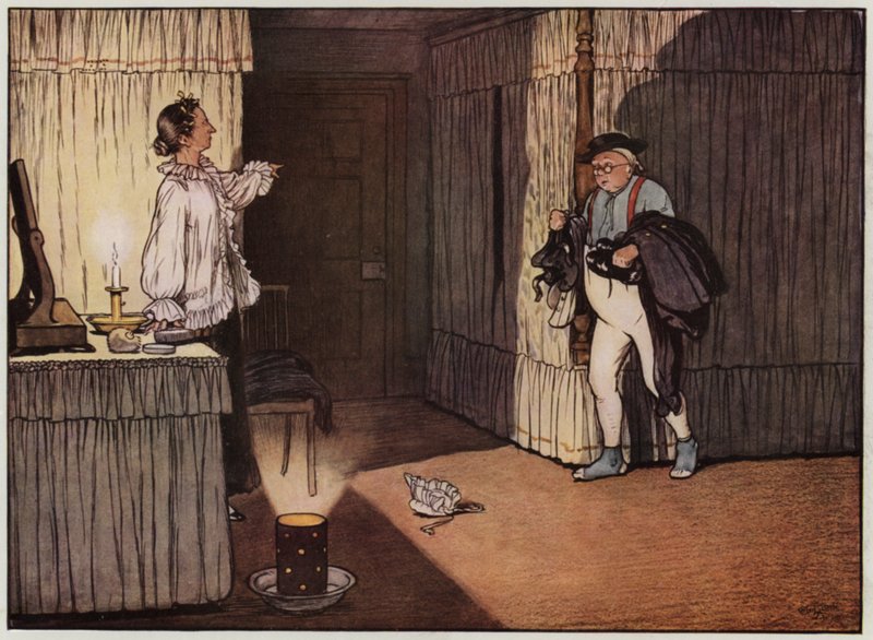 Illusztráció a Pickwick-papírokhoz, Cecil Aldin (színes litó) alkotó: Cecil Charles Windsor Aldin