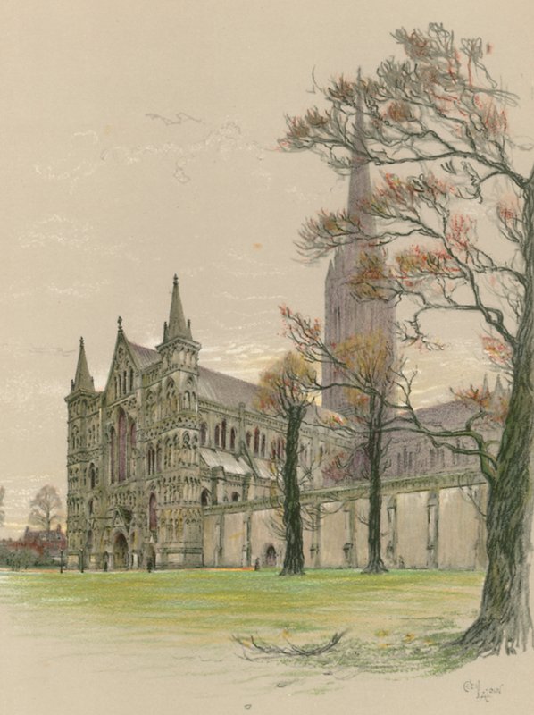 Salisbury katedrális alkotó: Cecil Charles Windsor Aldin