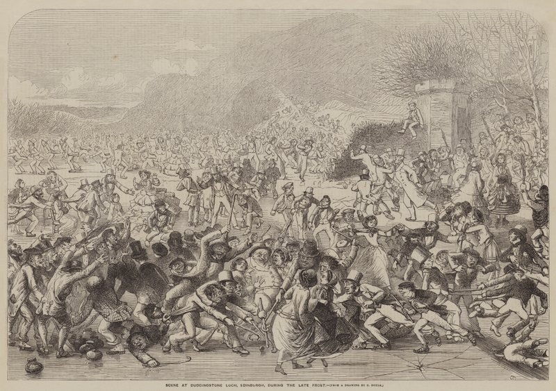 Jelenet az edinburghi Duddingston Lochban, a késői fagy idején alkotó: Charles Altamont Doyle
