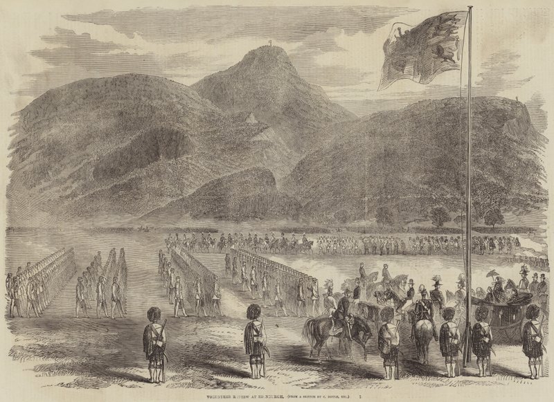 Önkéntes szemle Edinburgh-ban alkotó: Charles Altamont Doyle