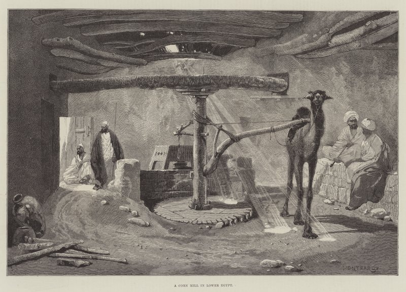 Kukoricamalom Alsó-Egyiptomban alkotó: Charles Auguste Loye