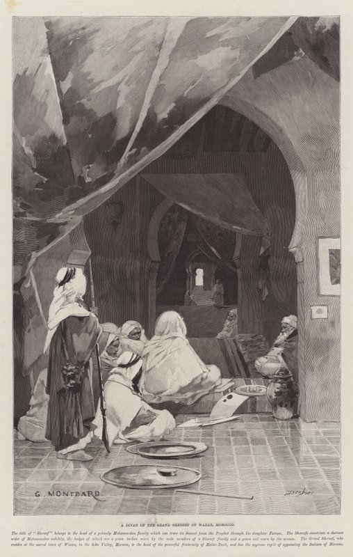 A marokkói Wazan Grand Shereef dívánja alkotó: Charles Auguste Loye
