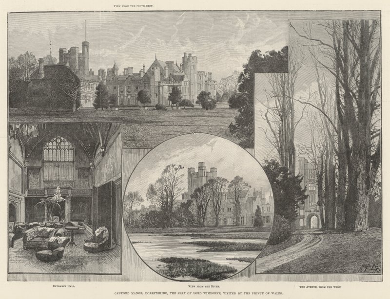Canford Manor, Dorsetshire, Lord Wimborne székhelye, meglátogatta a walesi herceg alkotó: Charles Auguste Loye