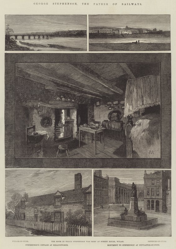 George Stephenson, a vasutak atyja alkotó: Charles Auguste Loye