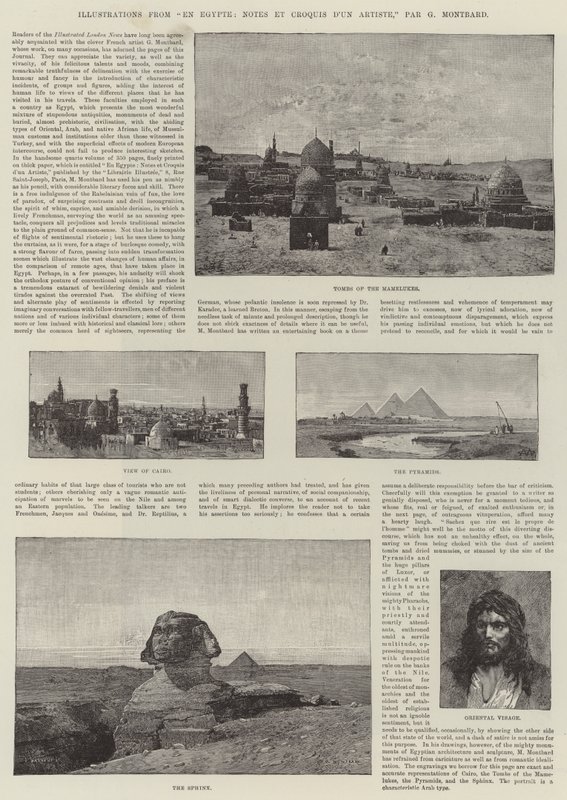 Illusztrációk az Egyiptomban, jegyzetek és vázlatok egy művésztől című kötetből alkotó: Charles Auguste Loye