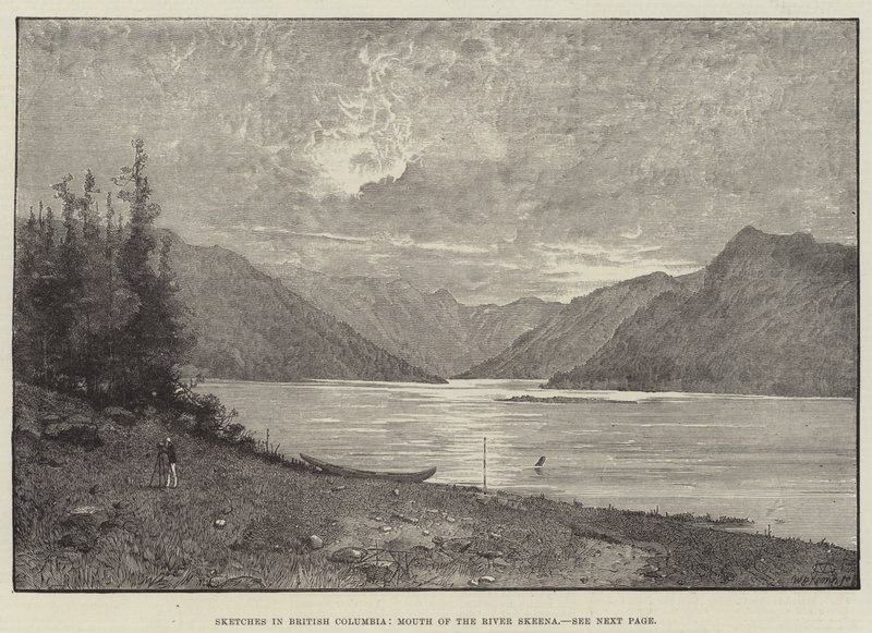 Vázlatok British Columbiában, a Skeena folyó torkolatában alkotó: Charles Auguste Loye