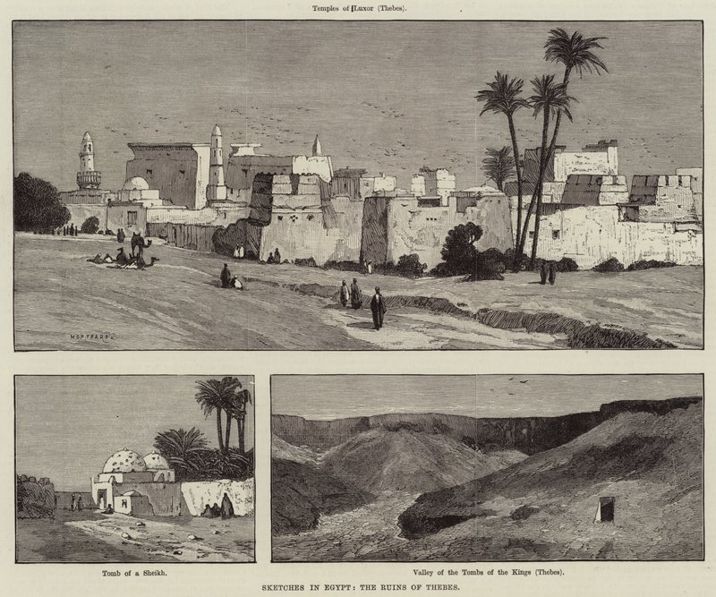 Vázlatok Egyiptomban, Théba romjai alkotó: Charles Auguste Loye
