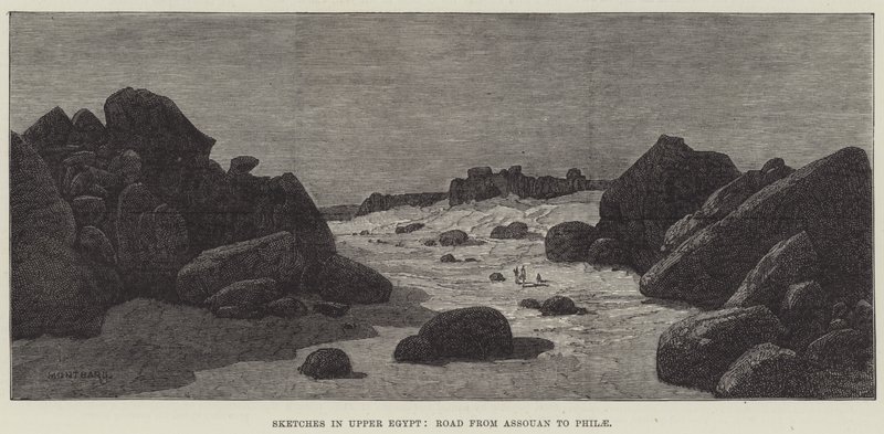 Vázlatok Felső-Egyiptomban, út Assouanból Philae-be alkotó: Charles Auguste Loye