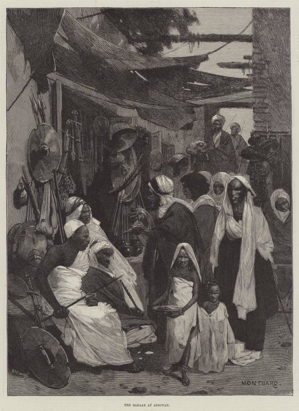 Az assouani bazár alkotó: Charles Auguste Loye