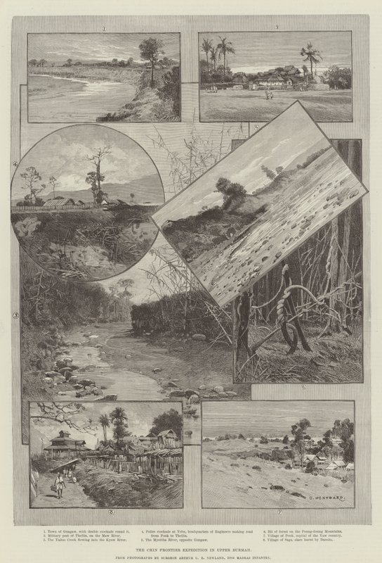 A Chin Frontier Expedíció Felső-Burmahban alkotó: Charles Auguste Loye