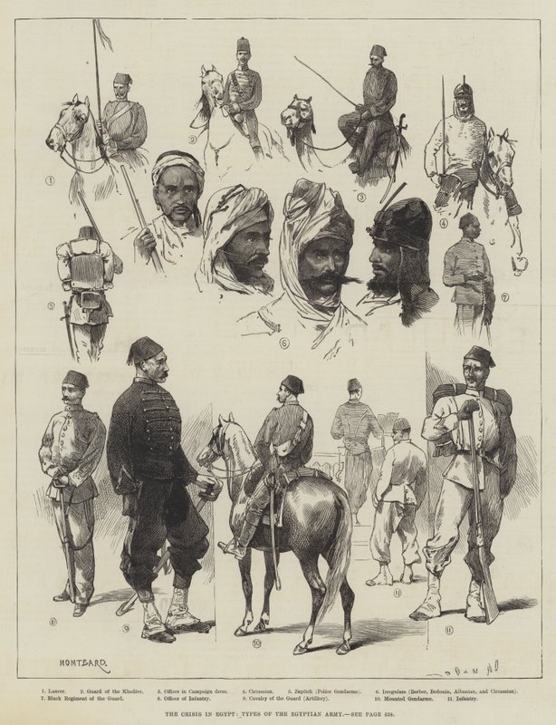 Az egyiptomi válság, az egyiptomi hadsereg típusai alkotó: Charles Auguste Loye