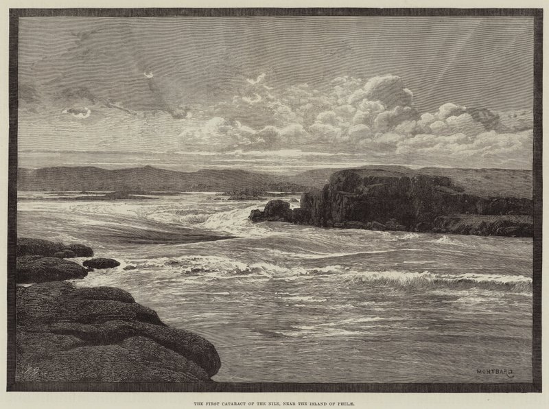 A Nílus első szürkehályogja, Philae szigete közelében alkotó: Charles Auguste Loye