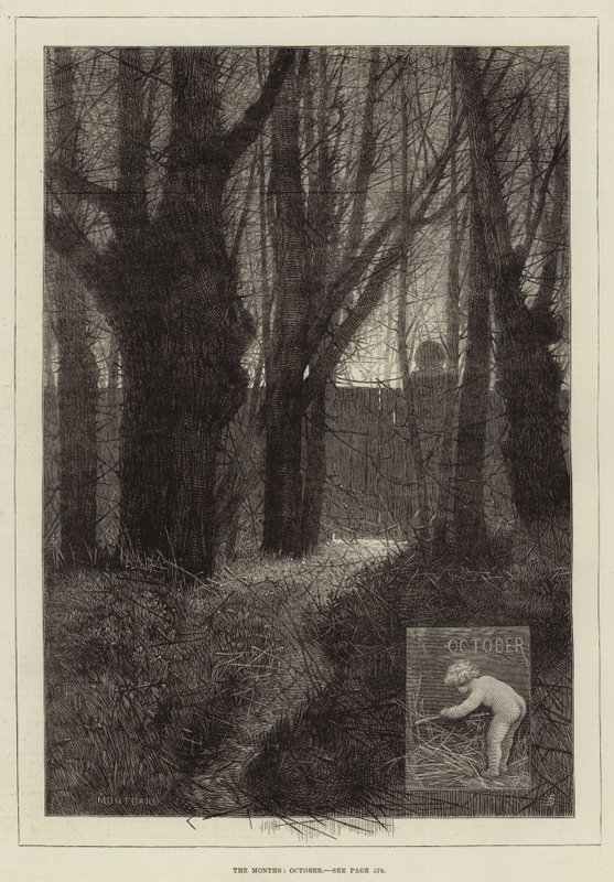 A hónapok, október alkotó: Charles Auguste Loye