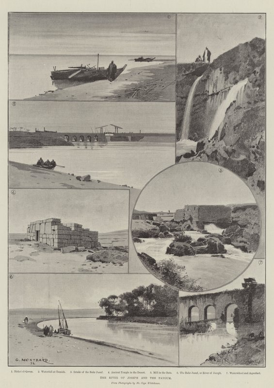 József folyója és a Fayoum alkotó: Charles Auguste Loye