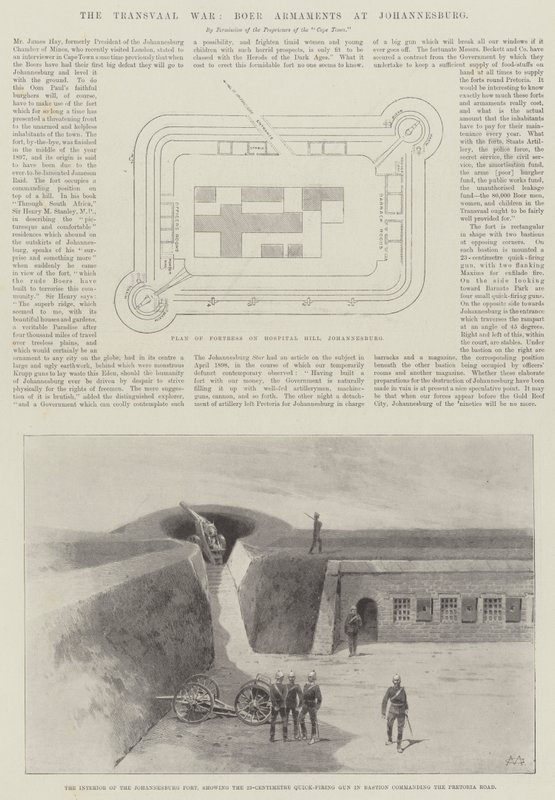 A transzvaali háború, búr fegyverkezés Johannesburgban alkotó: Charles Auguste Loye