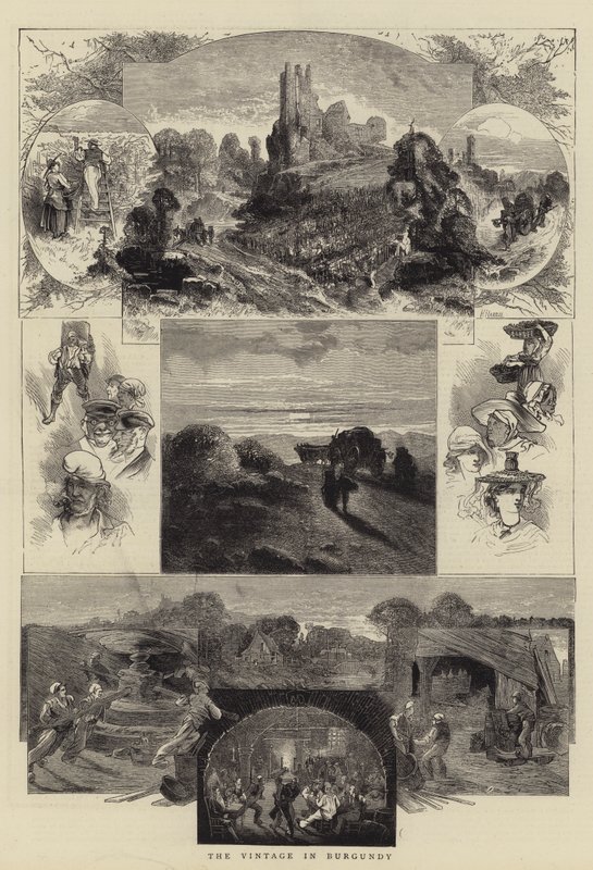 A szüret Burgundiában alkotó: Charles Auguste Loye