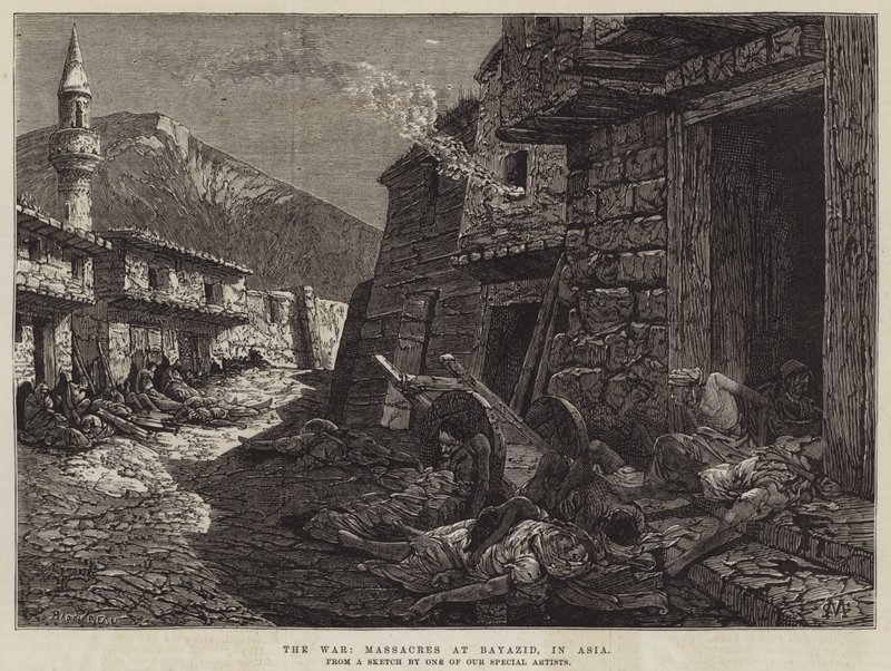A háború, mészárlások Bajazidnál, Ázsiában alkotó: Charles Auguste Loye