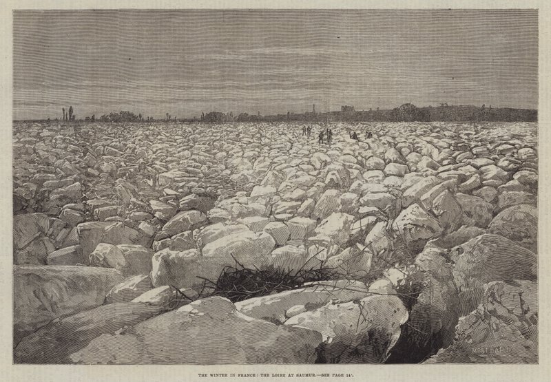 A tél Franciaországban, a Loire Saumurnál alkotó: Charles Auguste Loye