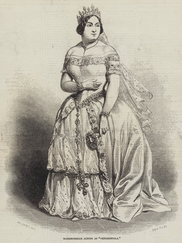 Mademoiselle Alboni, mint Hamupipőke alkotó: Charles Baugniet