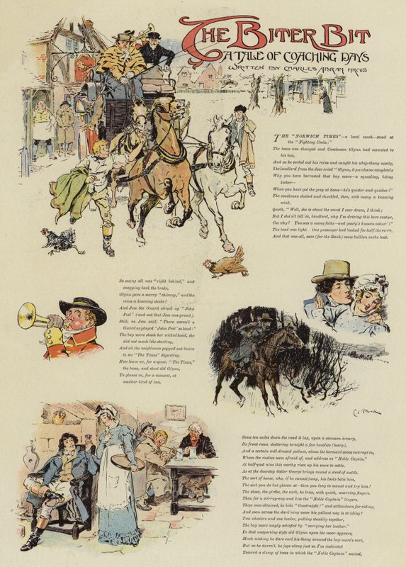 The Biter Bit, a Tale of Coaching Days (chromolitho) alkotó: Charles Edmund Brock