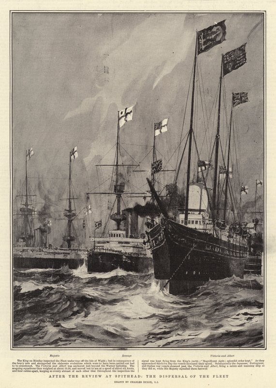 A Spithead-i szemle után a flotta szétszórása alkotó: Charles Edward Dixon