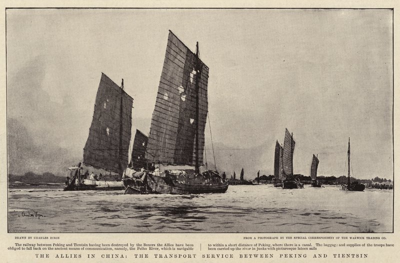 A szövetségesek Kínában, a közlekedési szolgálat Peking és Tientsin között alkotó: Charles Edward Dixon