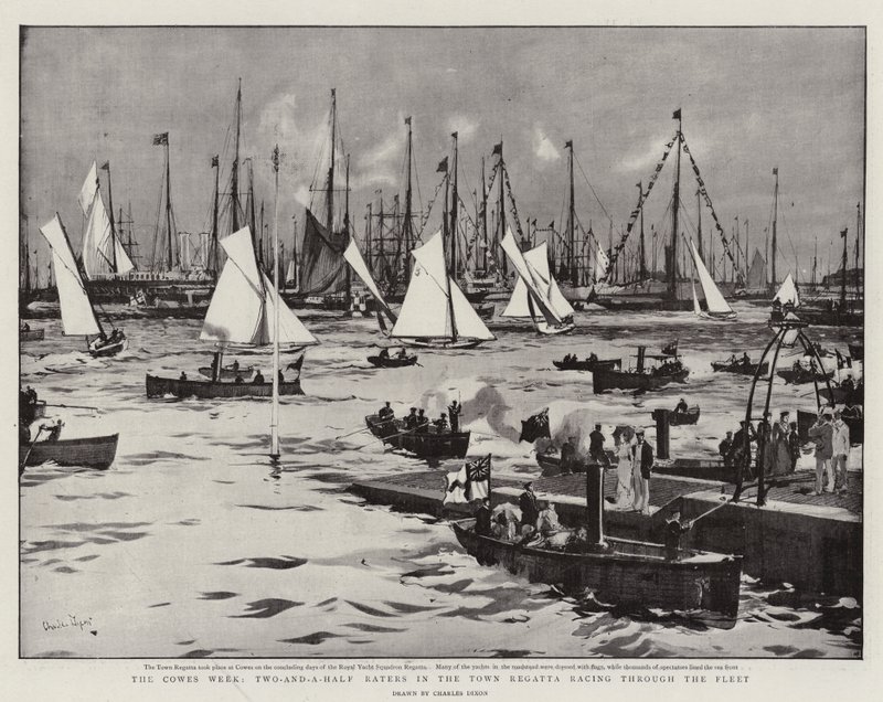 A Cowes Week, a két és fél értékelő városi regatta a flottán keresztül alkotó: Charles Edward Dixon