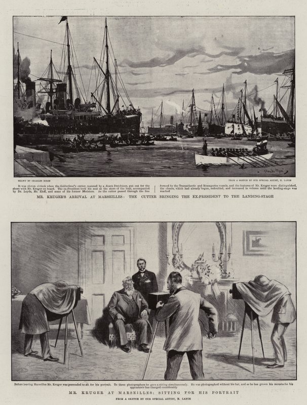 A Kruger érkezése Marseille-be alkotó: Charles Edward Dixon