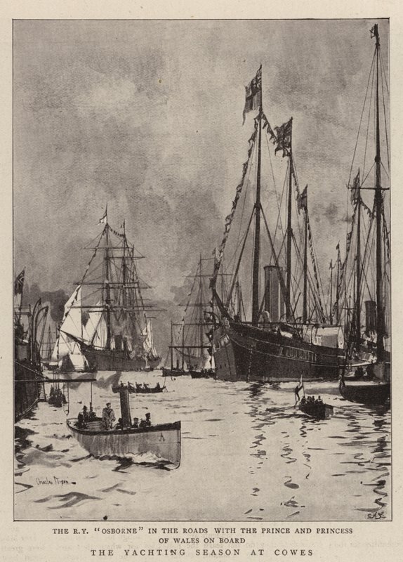 A jachtszezon Cowes-ban alkotó: Charles Edward Dixon