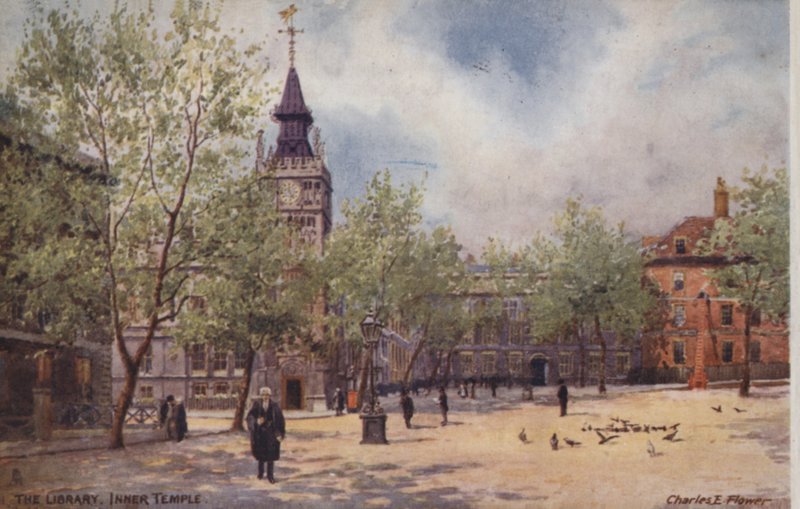 Könyvtár, Belső Templom alkotó: Charles Edwin Flower