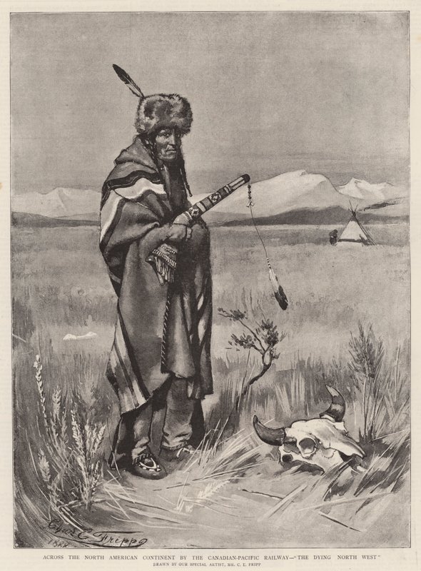Az észak-amerikai kontinensen át a kanadai-csendes-óceáni vasúton, A haldokló észak-nyugat alkotó: Charles Edwin Fripp
