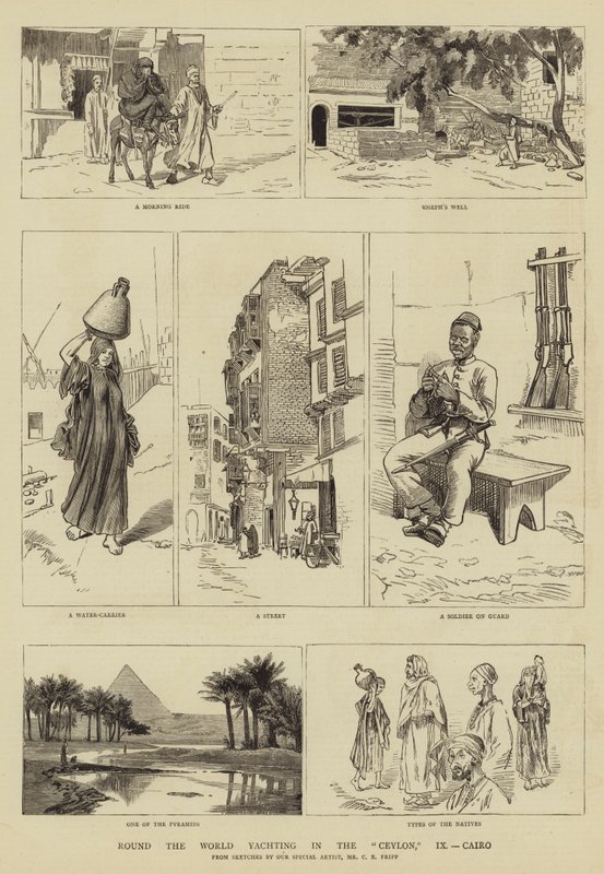 Világkörüli vitorlázás a Ceylon, IX, Kairó hajókon alkotó: Charles Edwin Fripp