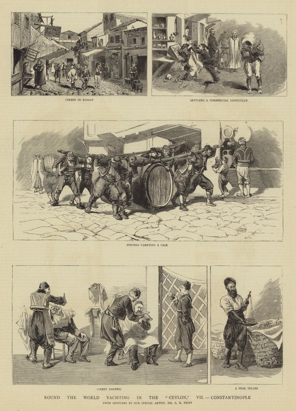 Vitorlázás a világ körül Ceylonban, VII, Konstantinápoly alkotó: Charles Edwin Fripp