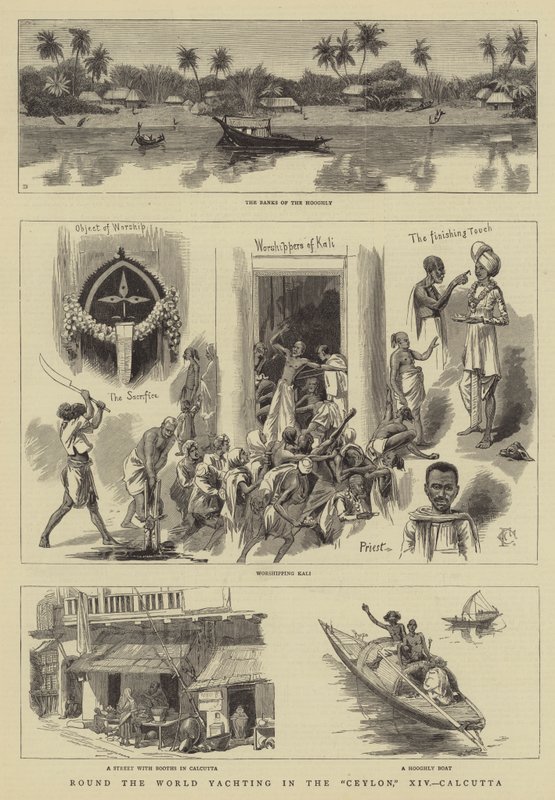 A világ körül vitorlázás Ceylonban, XIV, Kalkutta alkotó: Charles Edwin Fripp