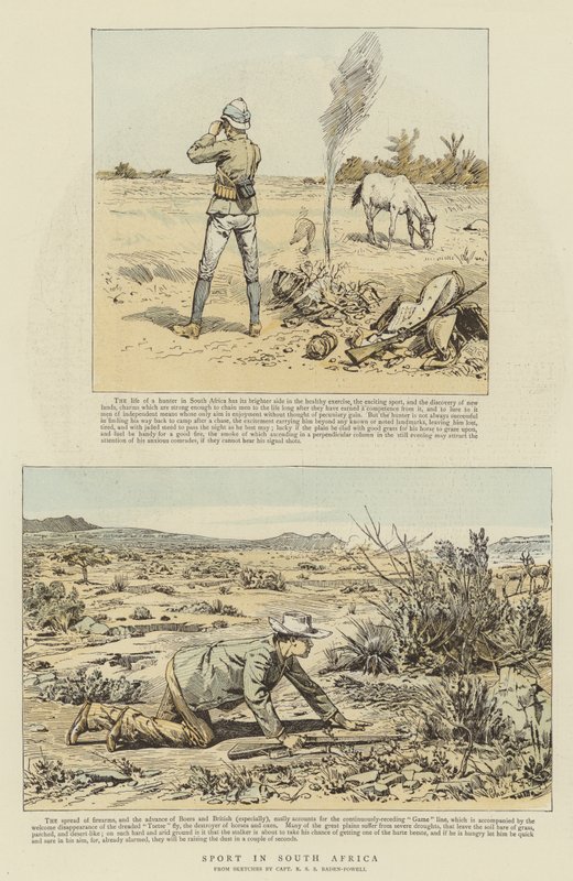 Sport Dél-Afrikában (chromolitho) alkotó: Charles Edwin Fripp