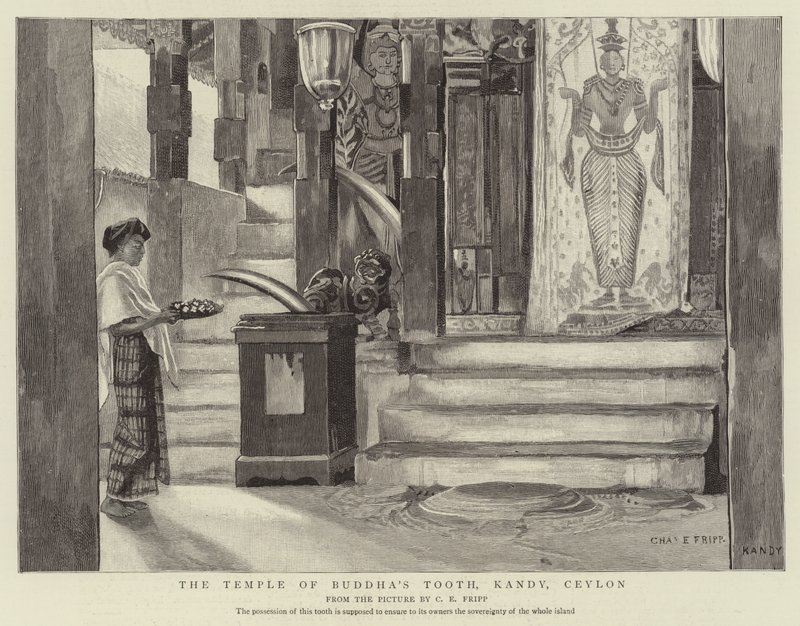 Buddha fogának temploma, Kandy, Ceylon alkotó: Charles Edwin Fripp
